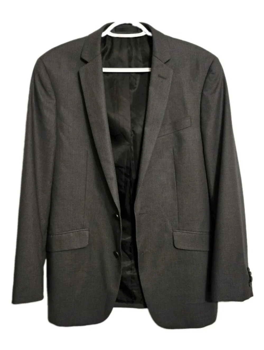 Kenneth Cole Men's Dark Charcoal Two-Button Suit Jacket